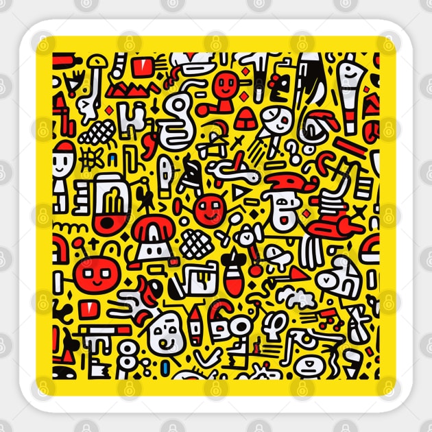 The Yellow Side of Doodles Sticker by Stamp Statement